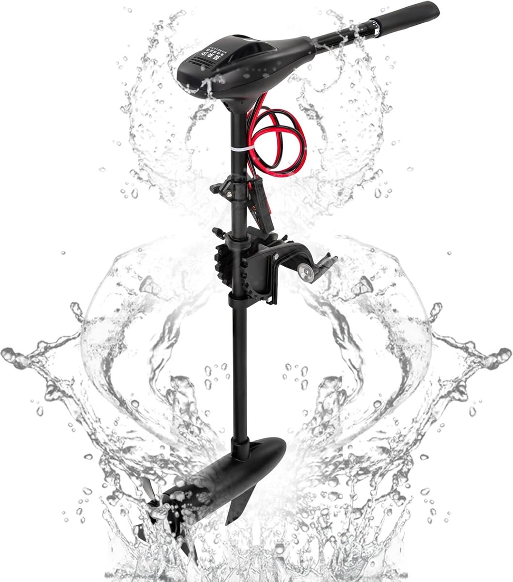 Buitenboordmotor, 1700 tpm, 12 V krachtige elektrische vissersbootmotor, buitenboord, trolling, elektromotor, motor voor vissersboot, bijboot, boot, bootmotor (40 LBS 408 W)