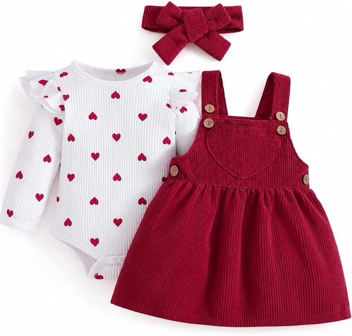 Meisje Kleding Pasgeboren Peuter Meisje Jurk Outfit Lange Mouw Ruche Romper Top met Boog Hoofdband Set voor 0-18M Baby