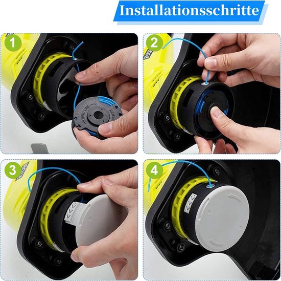 Afdekking voor grastrimmer voor Ryobi 18 V ONE+ accu en hybride grastrimmer olt1832, OLT1825, RLT1830Li, RY18LTX33A-0,2 stuks hoogwaardige kwaliteit spoeldeksel — afbeelding 4