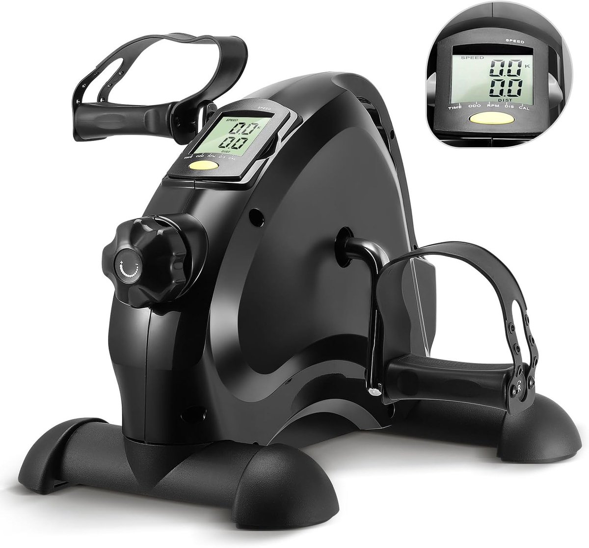 Mini Bike hometrainer, pedaaltrainer, arm en beentrainer met lcd-display, voor senioren, mini-fiets, bewegingstrainer, fitnessapparaat voor thuis en kantoor, instelbare weerstand, stabiel en