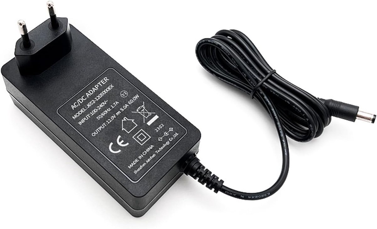 Youyeetoo Netadapter DC 12v 5a, voor CM3588 BPI-R4 en meer, 5,5 mm x 2,1 mm, Power Supply