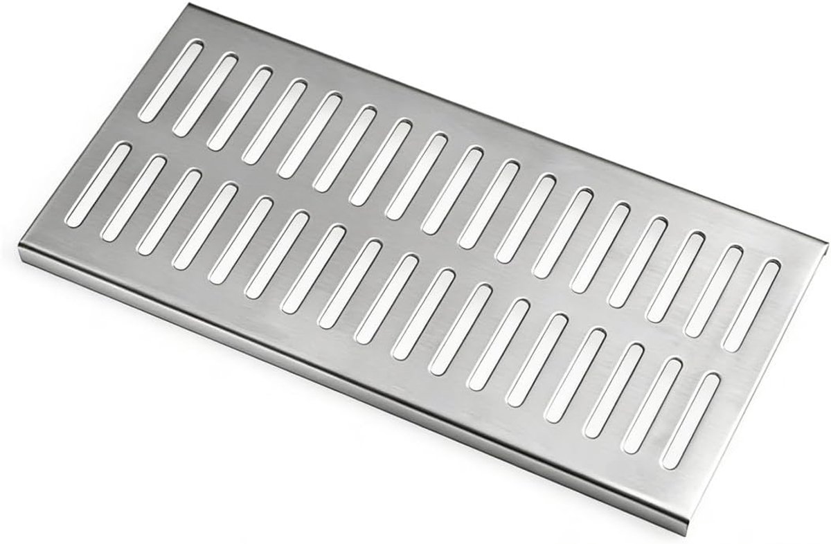 Ablaufdeckel für Terrasse & Garten, Außen-Ablaufrost, Edelstahl-Ablaufgitter(90x15x1.5cm)