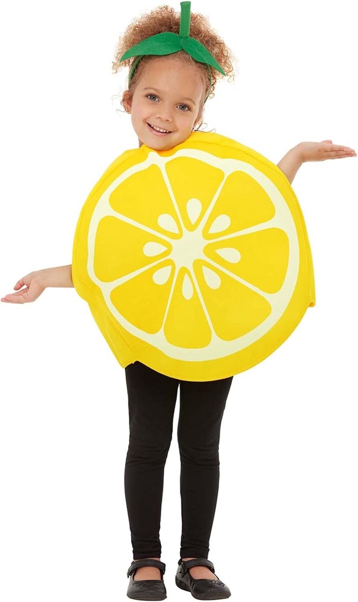 | Citroen kostuum voor meisjes en jongens Fruit, Eten - Kostuum voor Kinderen, Accessoire verkleedkleding en rekwisieten voor Halloween, carnaval & feesten - Geel