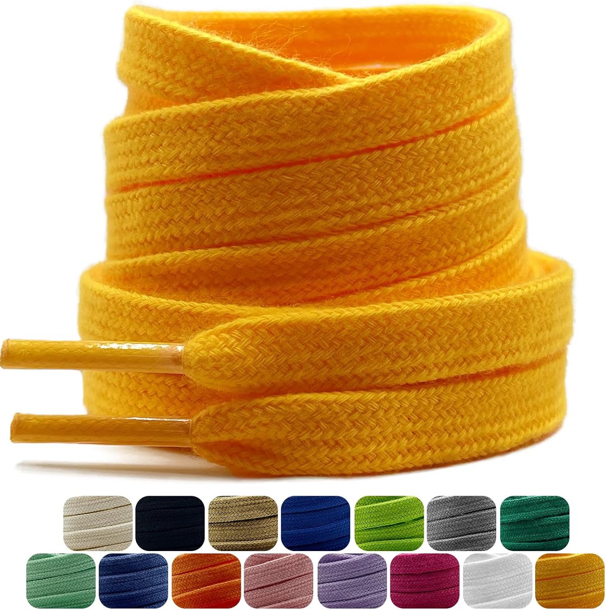 Schoenveters, 9 mm brede platte veters voor sneakers, sportschoenen, trainers, scheurbestendige premium vervangende schoenveters