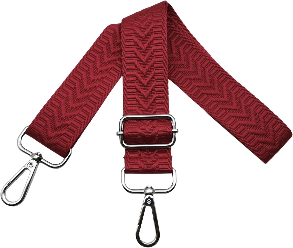 Tasriemen om te wisselen, verstelbare schouderriem voor tassen, brede 3,8 cm, schouderriem met zilveren karabijnhaak, riem voor dames, handtas, crossbody, kleurrijk, U