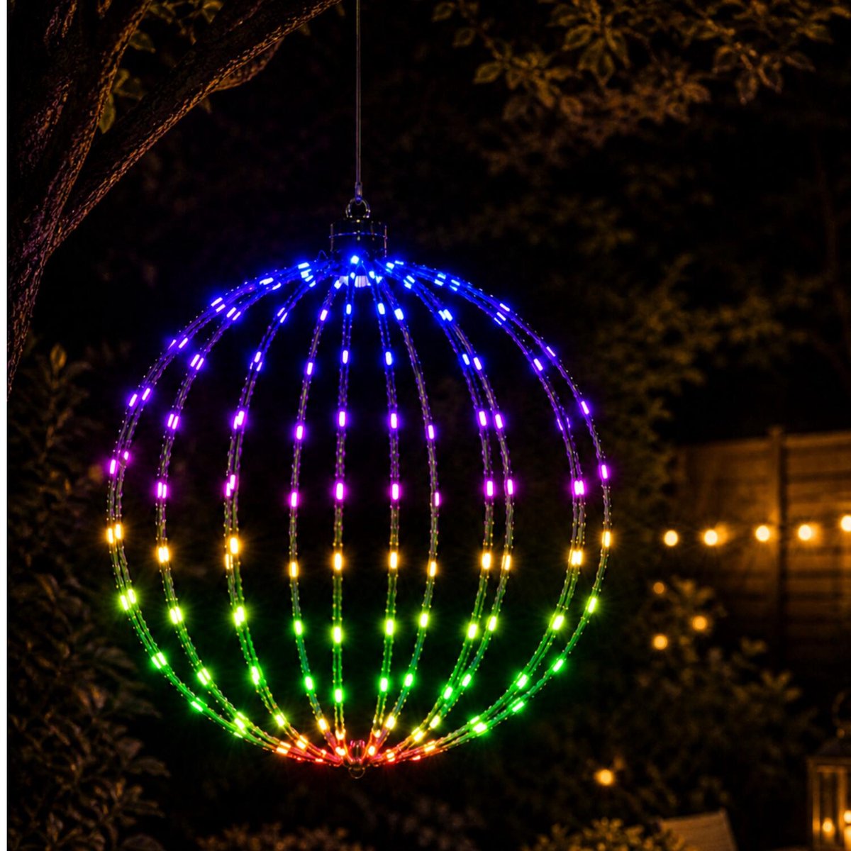 Anna's Collection Lichtbol - D50 cm - gekleurde LED lampjes - color changing - afstandsbediening