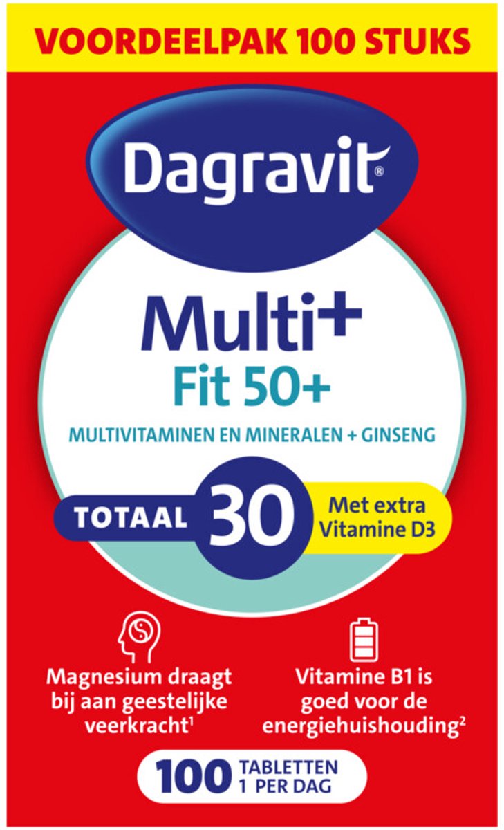 Dagravit - Totaal 30 Vitaal 50+ - 3 x 100 tabletten - Voordeelverpakking