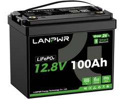 Swalle Powerstation -LiFePO4 Lithium Batterij 12V 100Ah 1280Wh met Bluetooth BMS – 6000 Cycli – 100A Ontlaadstroom – Voor Zonnepanelen, Camper, Boot en Off Grid Energieopslag