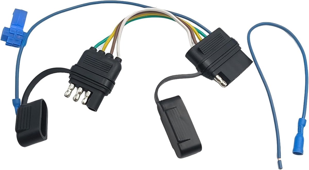 4 Pin naar 5 Pin Flat Wire Harness Adapter, 4 Way naar 5 Way Flat Trailer Wire Adapter voor Boot Trailer