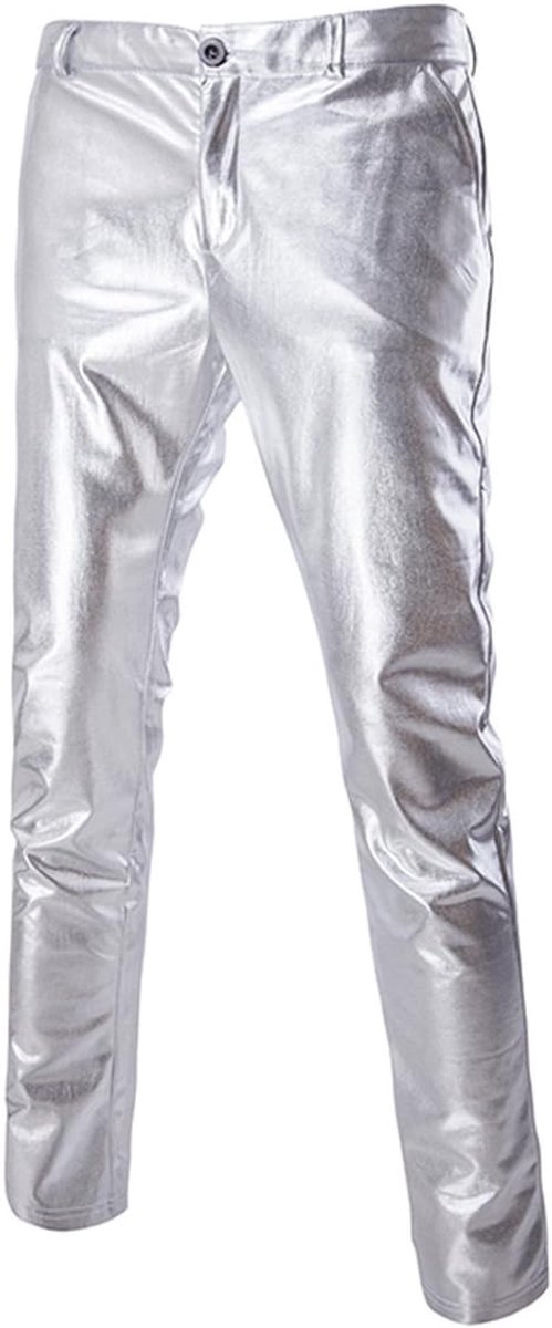 Herenbroek, leren broek, slim fit, party, warme reliëf, lichte stoffen met zakken
