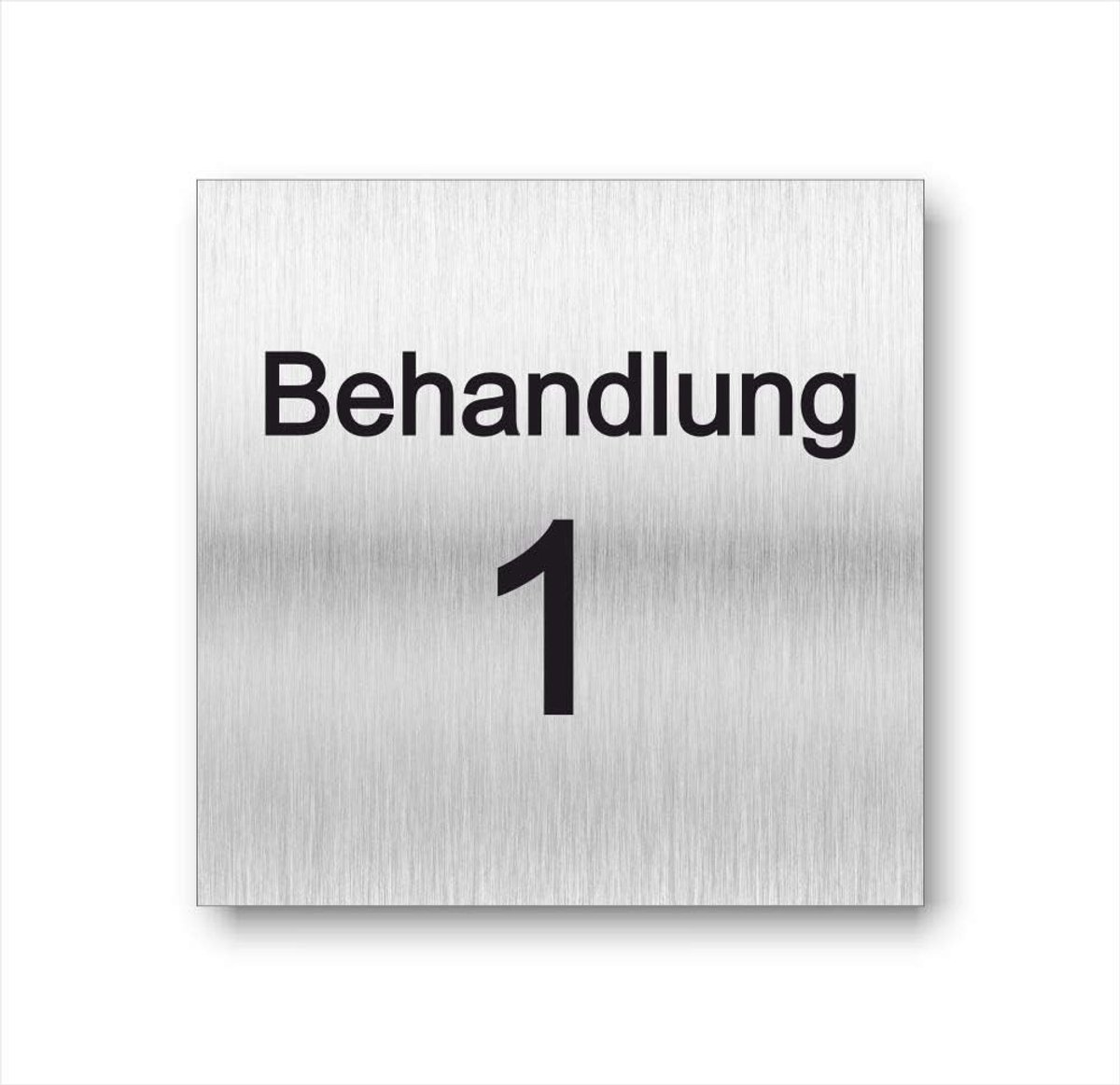 Schild behandeling UV druk 12 x 12cm - 3mm aluminium composiet - Made in Germany (behandeling 1)