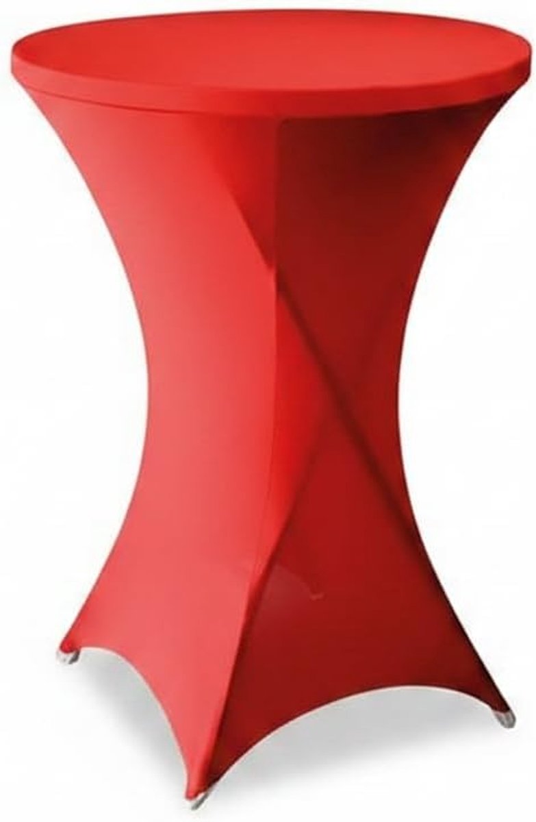 Rood - Geschikt voor statafels van 80-85 cm - Stretch Stof - Inclusief Opbergtas