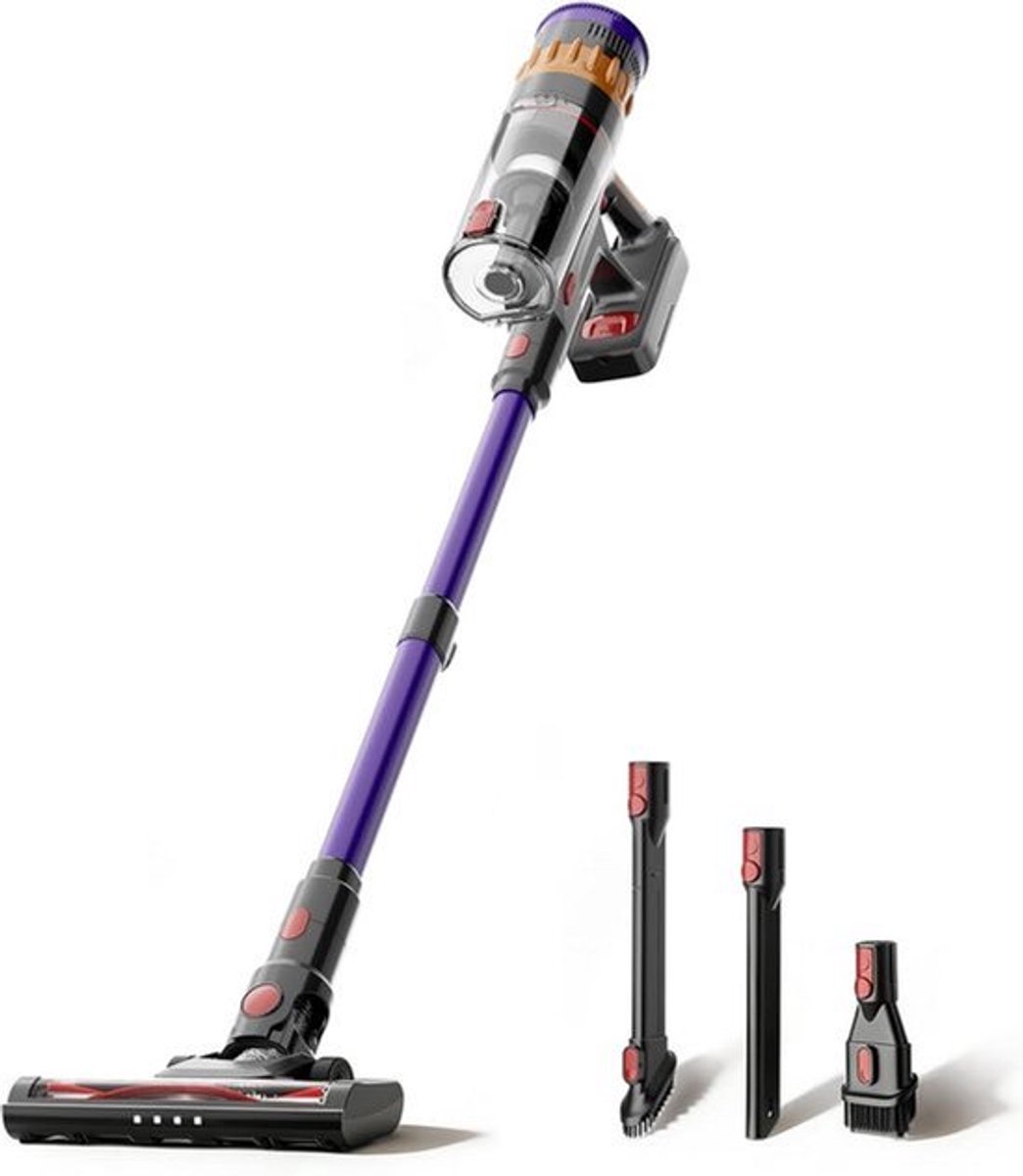 Draadloze Stofzuiger – Stofzuiger Zonder Snoer – Handstofzuiger – Steelstofzuiger – Kruimelzuiger – 40.000 Pa Zuigkracht – 42 Minuten Batterijduur