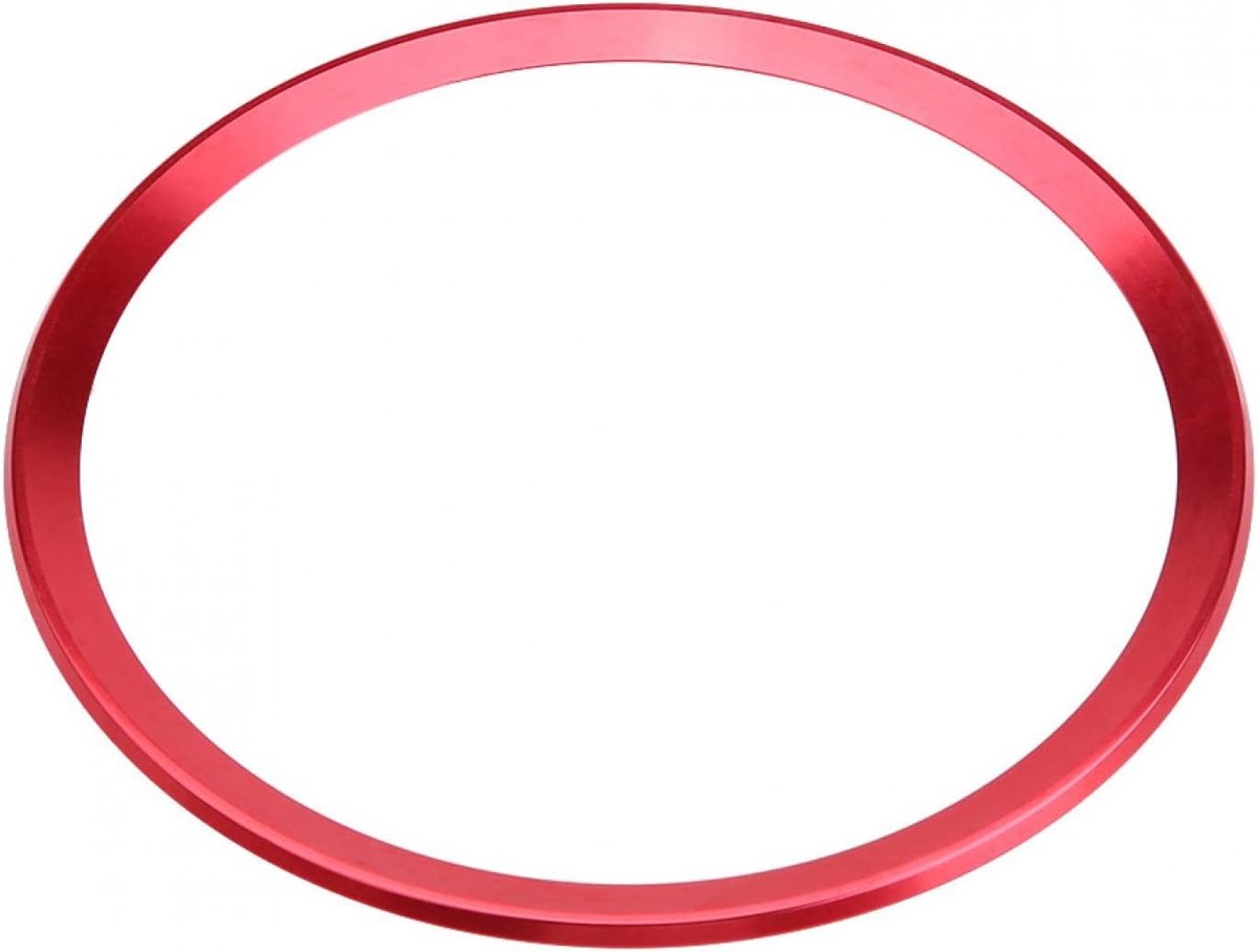 Stuurring, Interieur Stuurwiel Ring Aluminium Auto Stuurwiel Ring Cover Trim Fit voor A1 A3 A4 A5 A6 Q3 Q5 etc (rood)