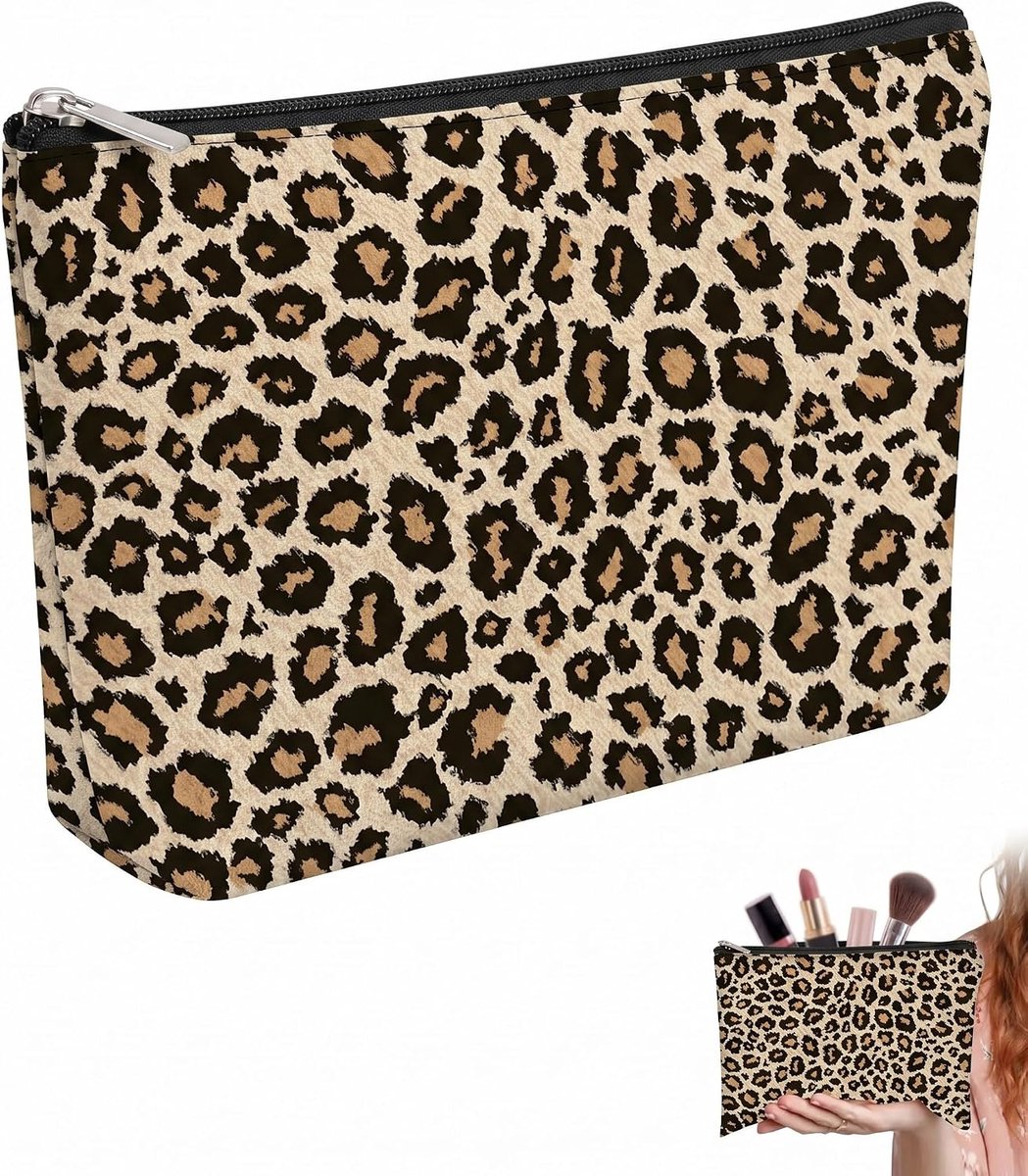 Make-uptas, make-uptas, ruime organizertas, cosmeticatas voor dames, reisaccessoires (luipaardpatroon B)