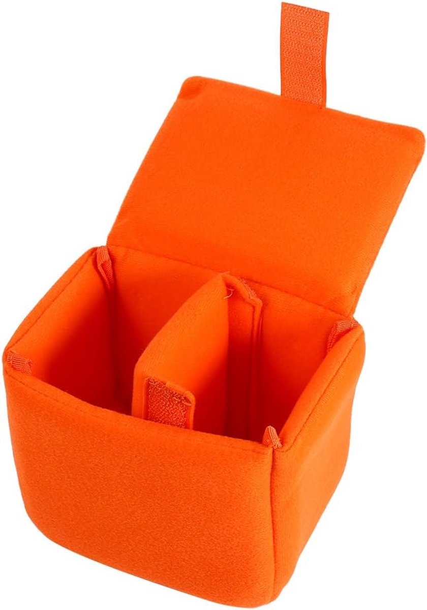 Gevoerde beschermhoes voor DSLR-camera, schokbestendig, opvouwbaar, zwart, rood, oranje, blauw