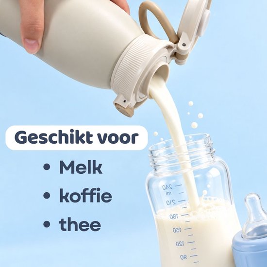 Draagbare Flessenwarmer Onderweg - Draadloos - Alle Merken - 500 mL - Baby Flesverwarmer - Thermosfles — afbeelding 4