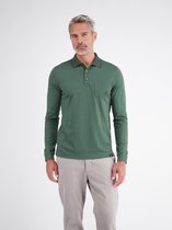 LERROS Casual poloshirt met lange mouwen van gemengde stof en borstzak , Maat: XXXL , Kleur: CEDAR GREEN , 52% katoen, 48% polyester