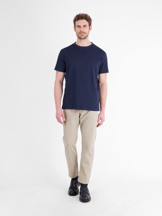 LERROS Casual chino van vormvaste stof met tailleband met trekkoord , Maat: W34_L32 , Kleur: SMOKE GREY , 65% katoen, 32% lyocell, 3% elastaan