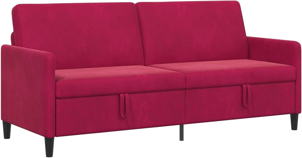Sofa met opbergruimte, wijnrood, 192 x 78 x 87 cm, polyester
