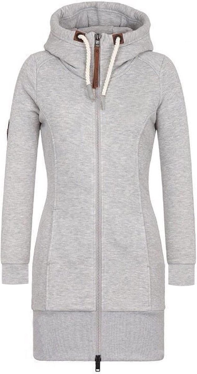 Damestrui met capuchon, oversized, katoen, fleece, lange mouwen, casual, vrije tijd, comfort, A87