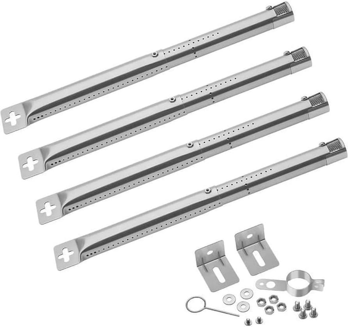 Gasgrill-branderbuis, 31-44 cm verstelbaar, roestvrij staal, reserveonderdeel voor Campingaz, Charbroil, Napoleon, FirePlus, Fire Mountain, CosmoGrill