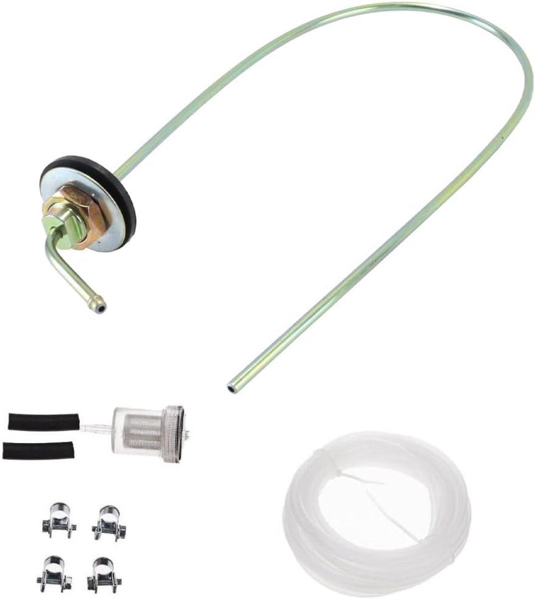9-delige brandstoftankstandpijpset, 58 cm dieselverwarmingsleidingset met 4,5 m pijp, voor alle brandstofverwarmers tot 4 kW