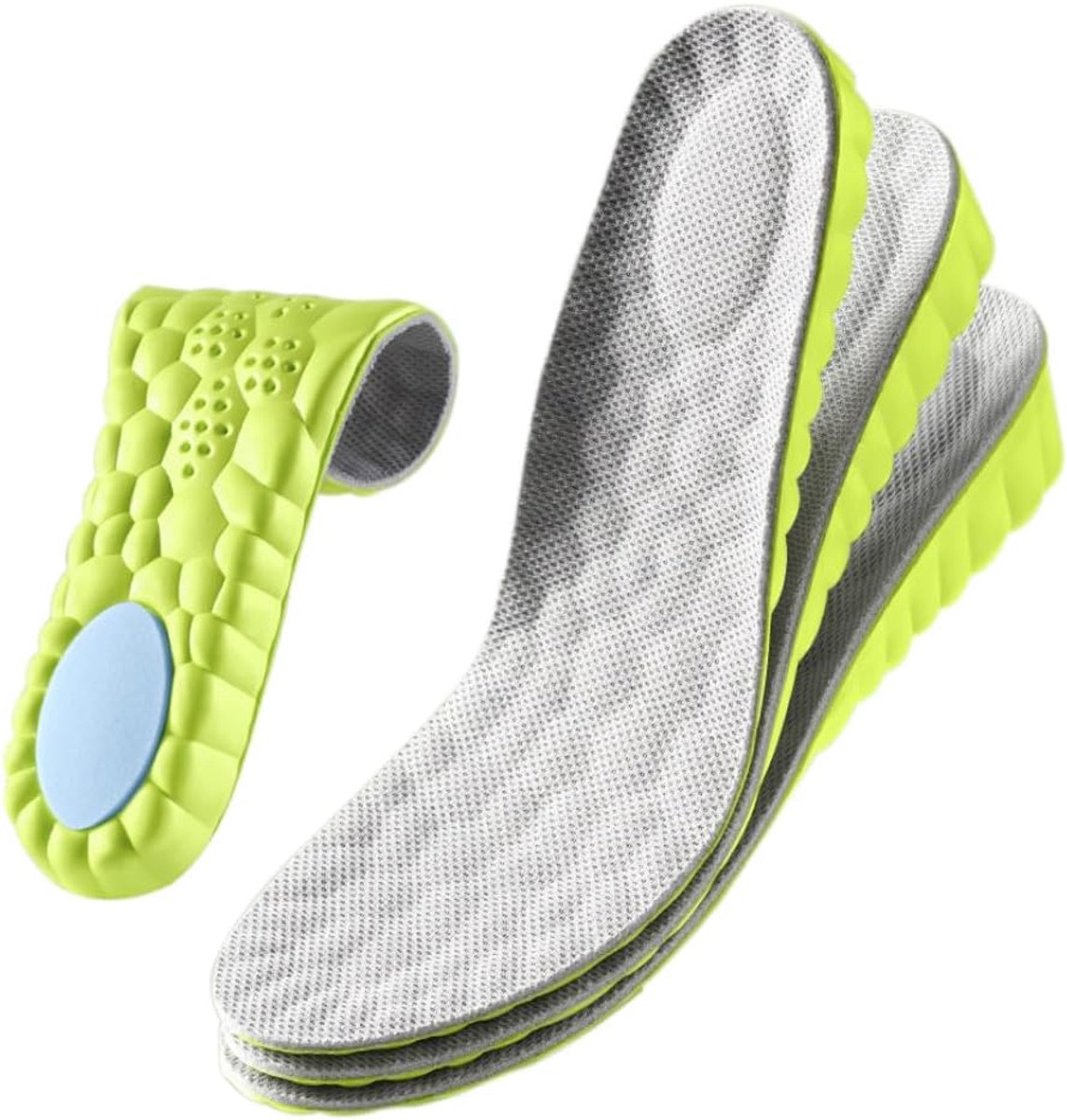 Inlegzolen voor schoenen verhogen de hiellift binnenzool Comfort Elastisch Onzichtbare hoogteverhogende inlegzolen voor heren Dames Demping (3.5CM, 43-44)