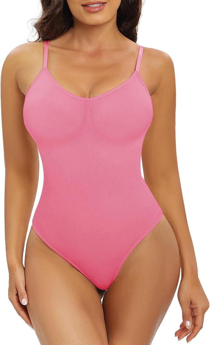 Shapewear voor dames, bodyshaper, buikweg bodysuit, sterk vormend taille-corset met tanga en verstelbare schouderbandjes