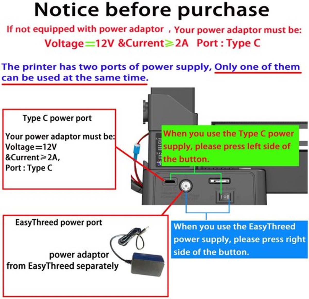 Mini 3D-printer Zwart Met Voedingsadapter - 12V 2A - 1.75mm Filament - Tafelbladbevestiging - PLA TPU Compatibel