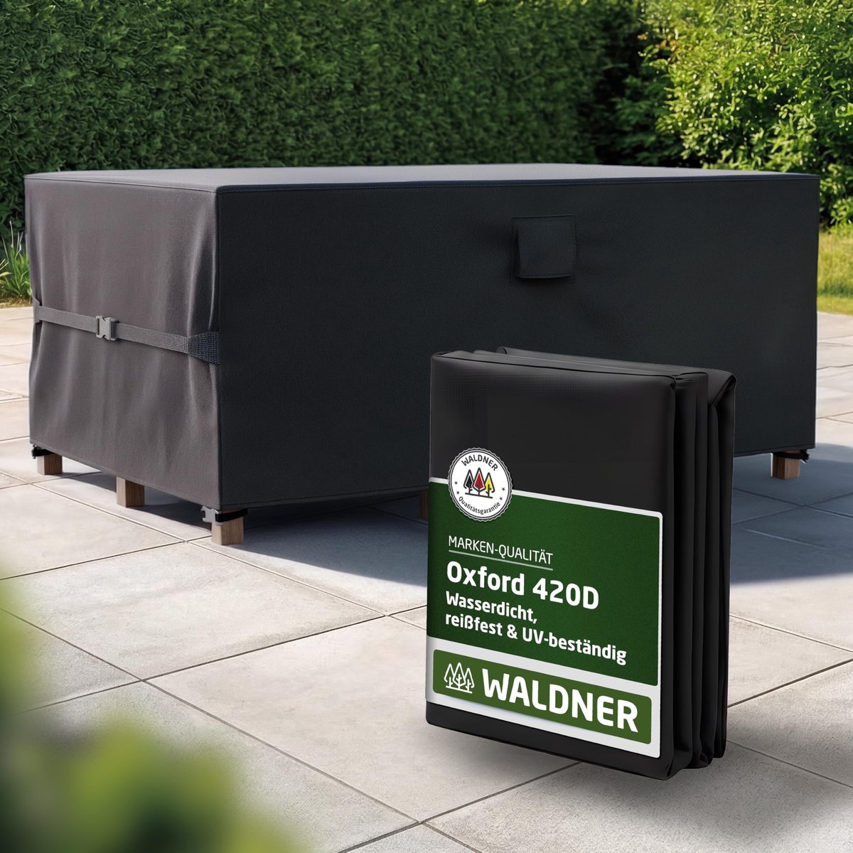 Famanu Meubelafdekking, outdoor, winterbestendig, afdekking tuinmeubelen, winterbestendig, afdekzeil, waterdicht, tuinmeubelen, set, beschermhoes, tuintafel, zwart, 180 x 120 x 74 cm