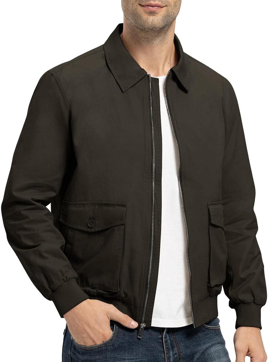 Donhobo Herenjas, lichte overgangsjas, zomer, vrije tijd, bomberjack, volledige ritssluiting, outdoorjas, lente, herfst, windbreaker met ritssluiting