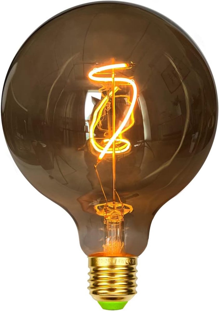 Lamp Vintage Gloeilamp Big Globe G125 2W Rook Kleur 220-240V E27 Decoratieve Gloeilamp Warmte Glow