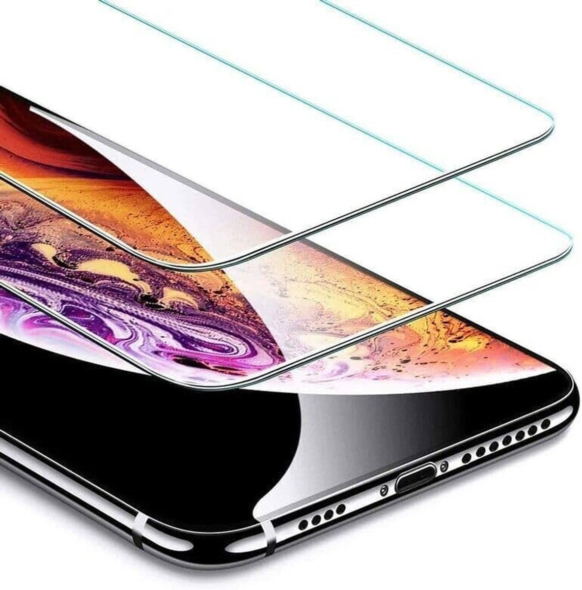 Pantserglas met pantserglas voor Samsung Galaxy A40, 9H hardheid, displaybescherming, echt hard, getemperd glas, 0,4 mm, HD helder, ultrabestendig, displaybescherming, 2 stuks