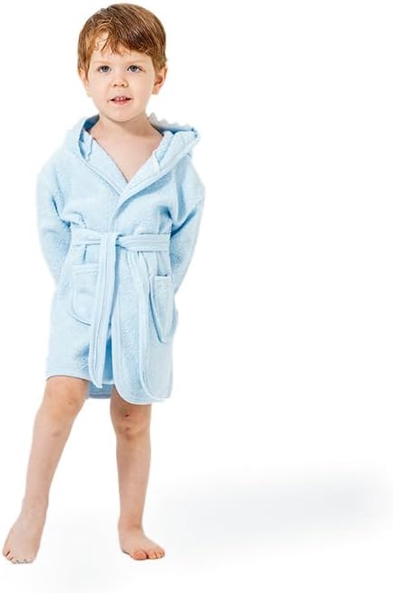 Babybadjas met schattig giraffenmotief, badjas met capuchon van 100% katoen, zacht, absorberend en huidvriendelijk, voor pasgeborenen en peuters