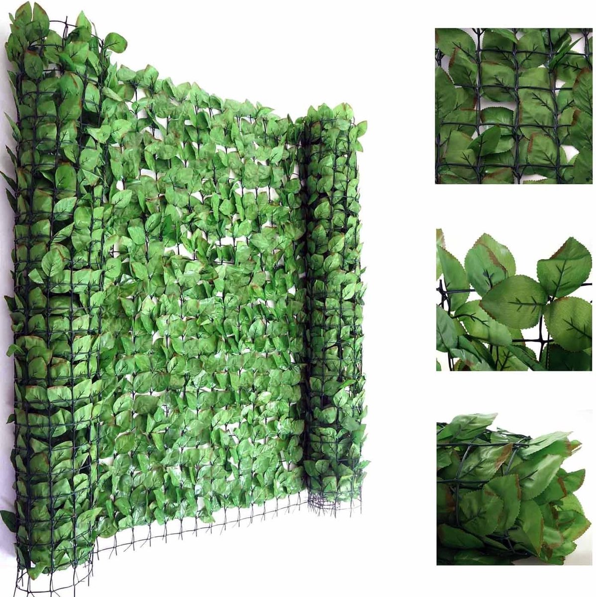 Balkonscherm T811, Beukenheg, inkijkbescherming, windscherm, bekleding voor terras, hek ~ 300x150cm licht