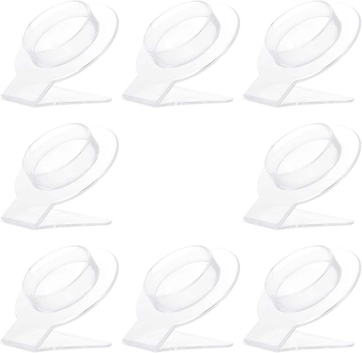 8 Stuks Delige Transparante Armbandhouder Stevige Display Standaard voor Armbanden Buddha Kralen Handkettingen Helder Juwelenrek voor Persoonlijke Organisatie