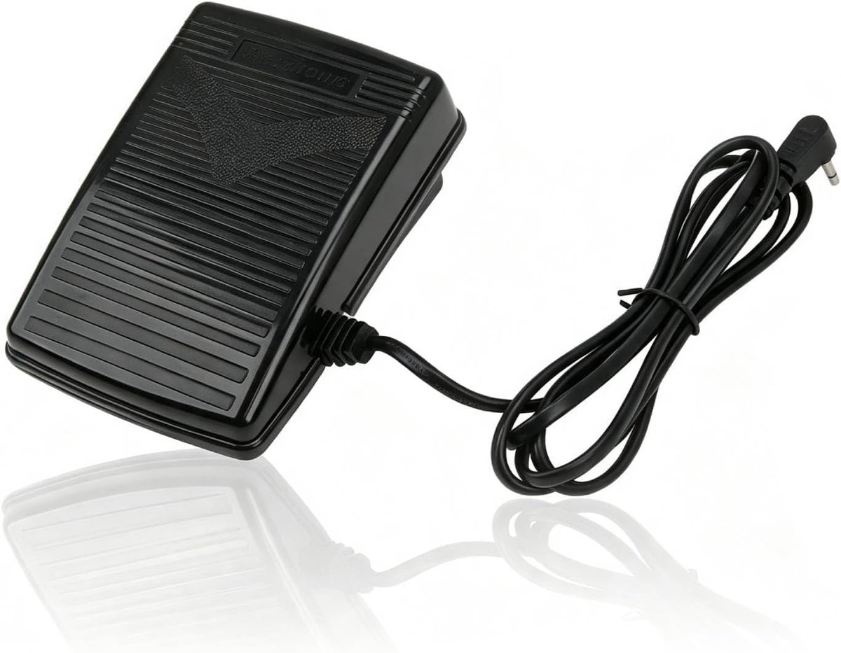 voetpedaal, 15V 3mA 1,5 m/1,6 yd aansluitdraad voetpedaal netsnoer vervanging voor Singer SC220 6160 6180 5400 XL 400