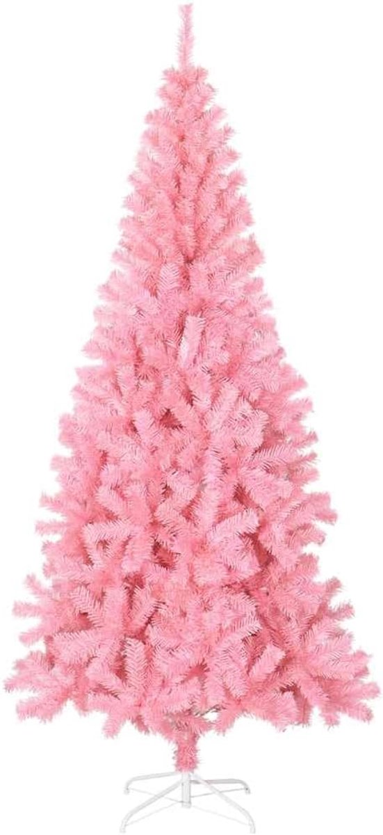 Kunstkerstboom, PVC-materiaal met Stevige Metalen Standaard, Eenvoudig Te Monteren Feestelijke Boom voor Thuis, Woonkamer en Vakantiedecoratie (210x110 cm)