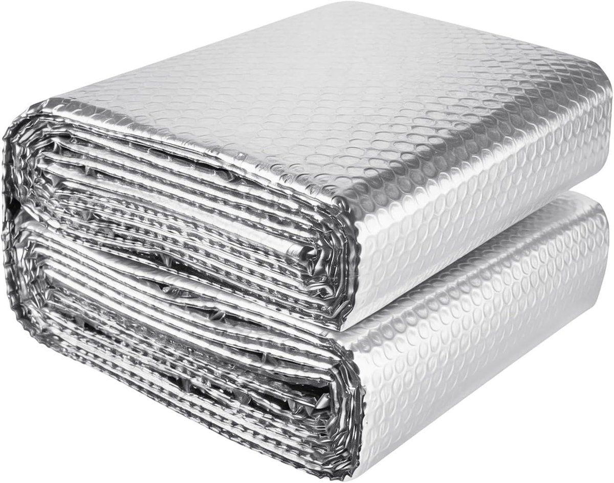 Isolatiefolie, dubbelzijdige aluminiumfolie, isolatie, 60 x
