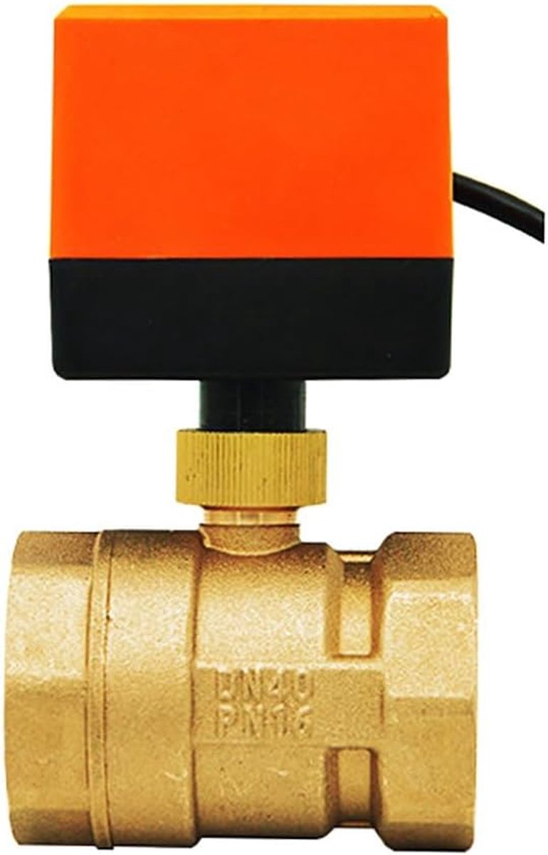 Kogelkraan met actuator elektrische kogelkraan 2 weg AC220V AC24V DC12V aansluiting 1/2 3/4 1 1-1/4 1-1/2 2 inch (AC220V, 1-1/2 inch)