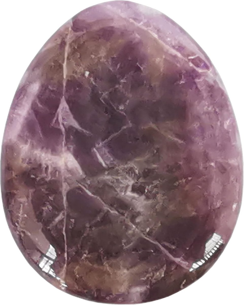 amethist waterdruppels chakra duim zorgen steen, stress relax genezing Reiki kristallen zakken palmstenen