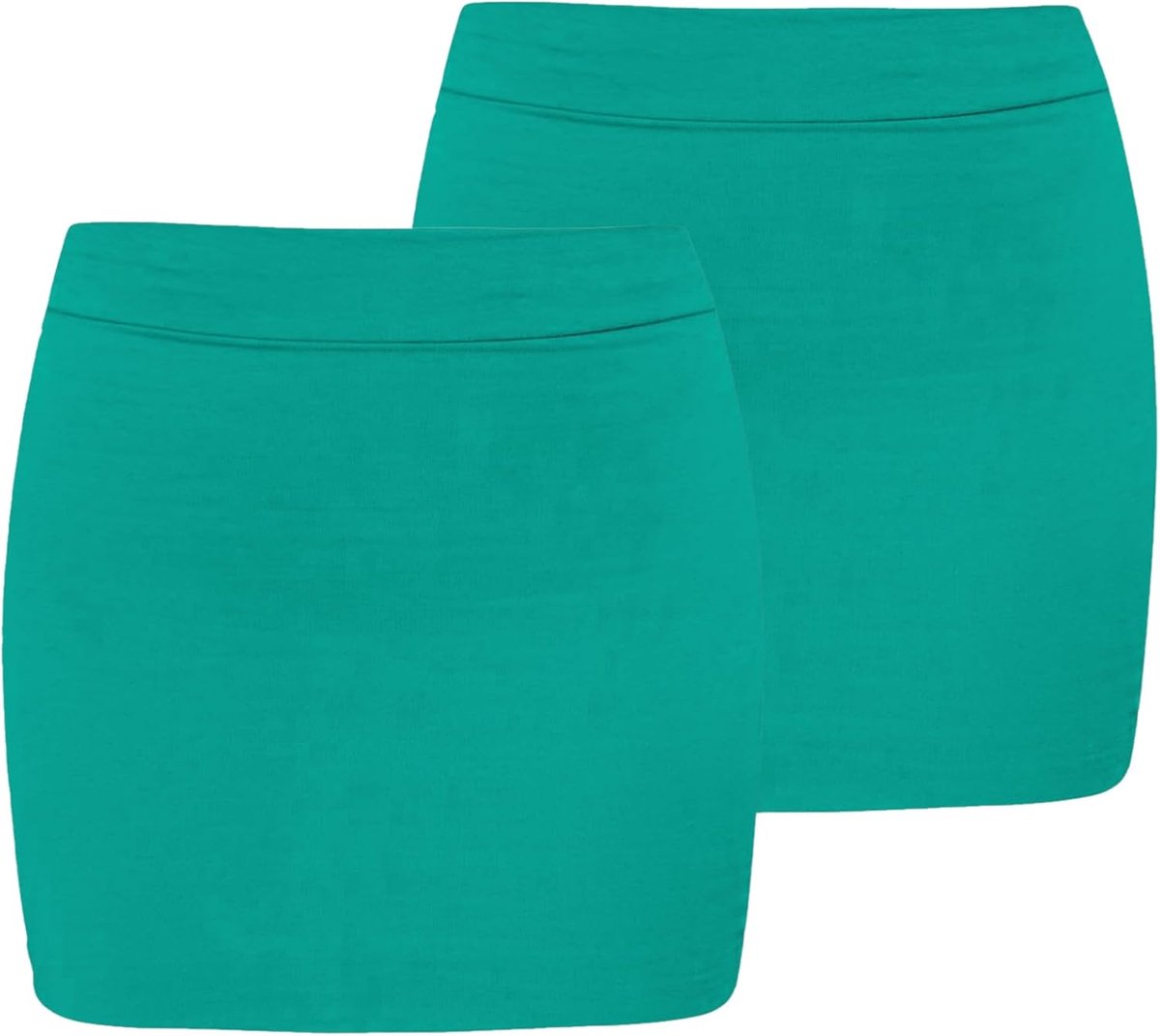 Minirok voor dames, set van 2 rekbare effen zomerrokken voor vrouwen, UK, hoge taille micro kokerrok, elegante vrijetijdskleding, stijlvolle feestkleding voor dames