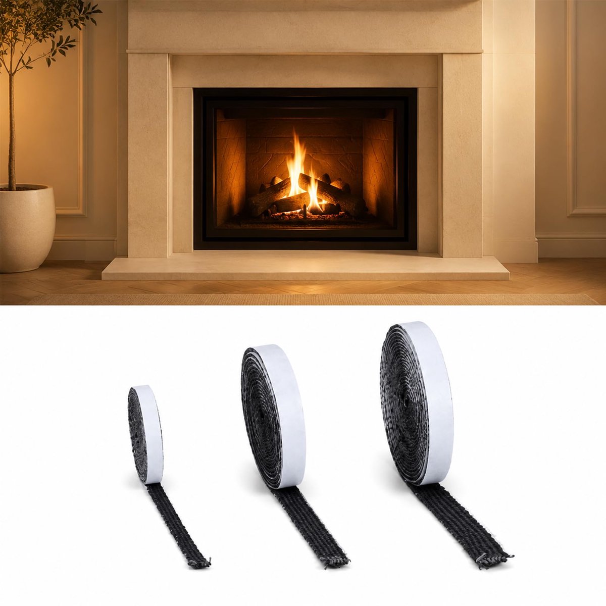 Kachelafdichtingstape zelfklevend - 20mm breed - hittebestendig - voorkomt warmteverlies - ShopVlot