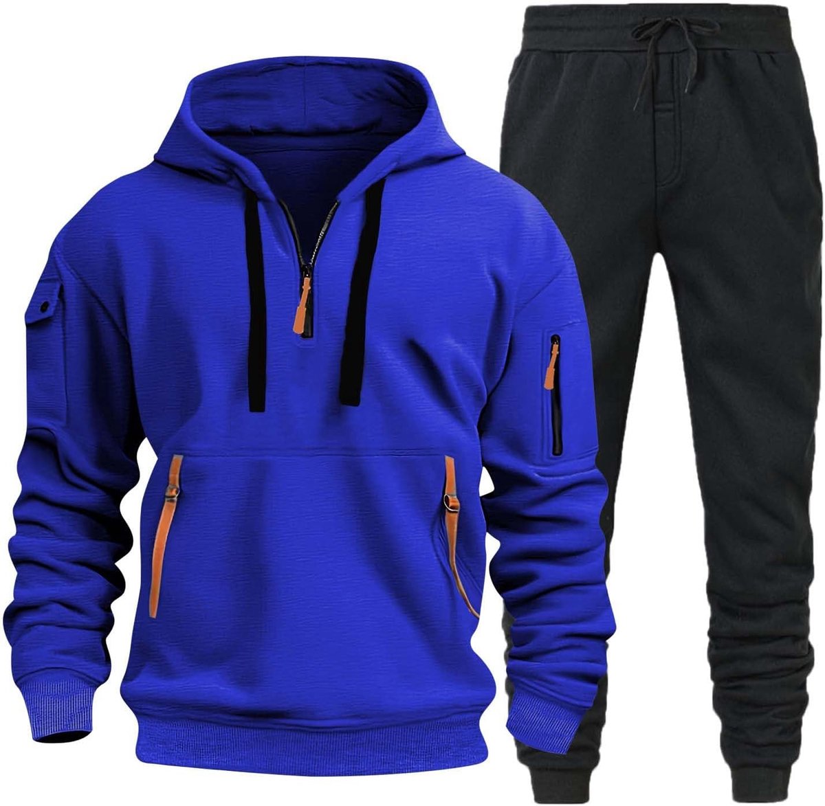 2-delige set voor heren, katoen, T-shirt, ronde hals, shorts, casual, zomer, hardlopen, ademend, zacht, licht, chic, modieus, elegant, vakantie, uitgaan A29