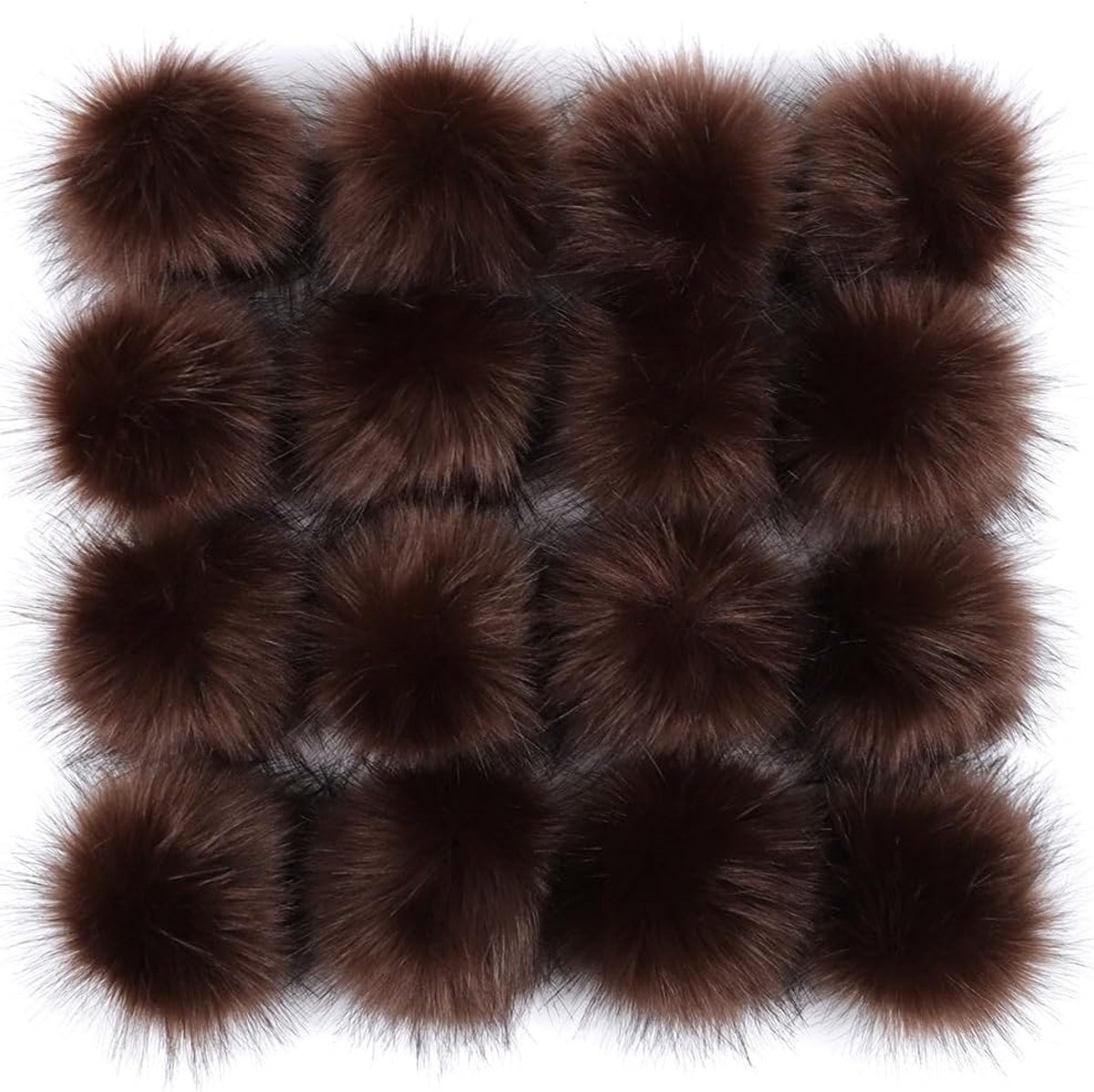 12 stuks 8-9 cm kunstbont pompons, kunstbont pompon om te knutselen, kunstbontpompons, pluizige pompon om te knutselen, doe-het-zelf creatieve handwerk, mutsen, handschoenen, tas, hangers, decoratie,