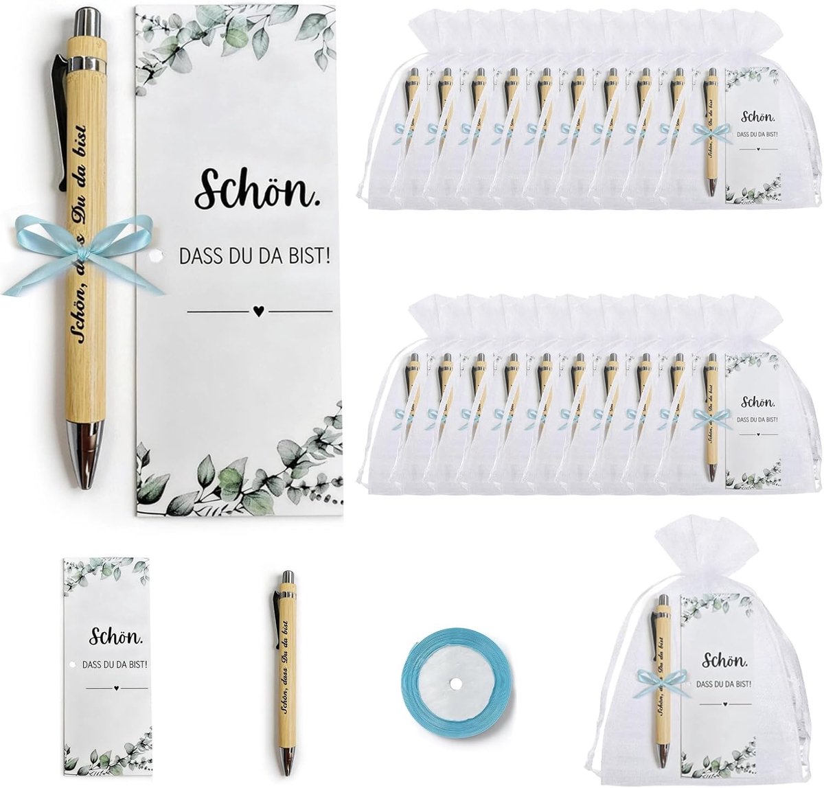 20-delige cadeauset voor gasten voor communie met balpen, tas en