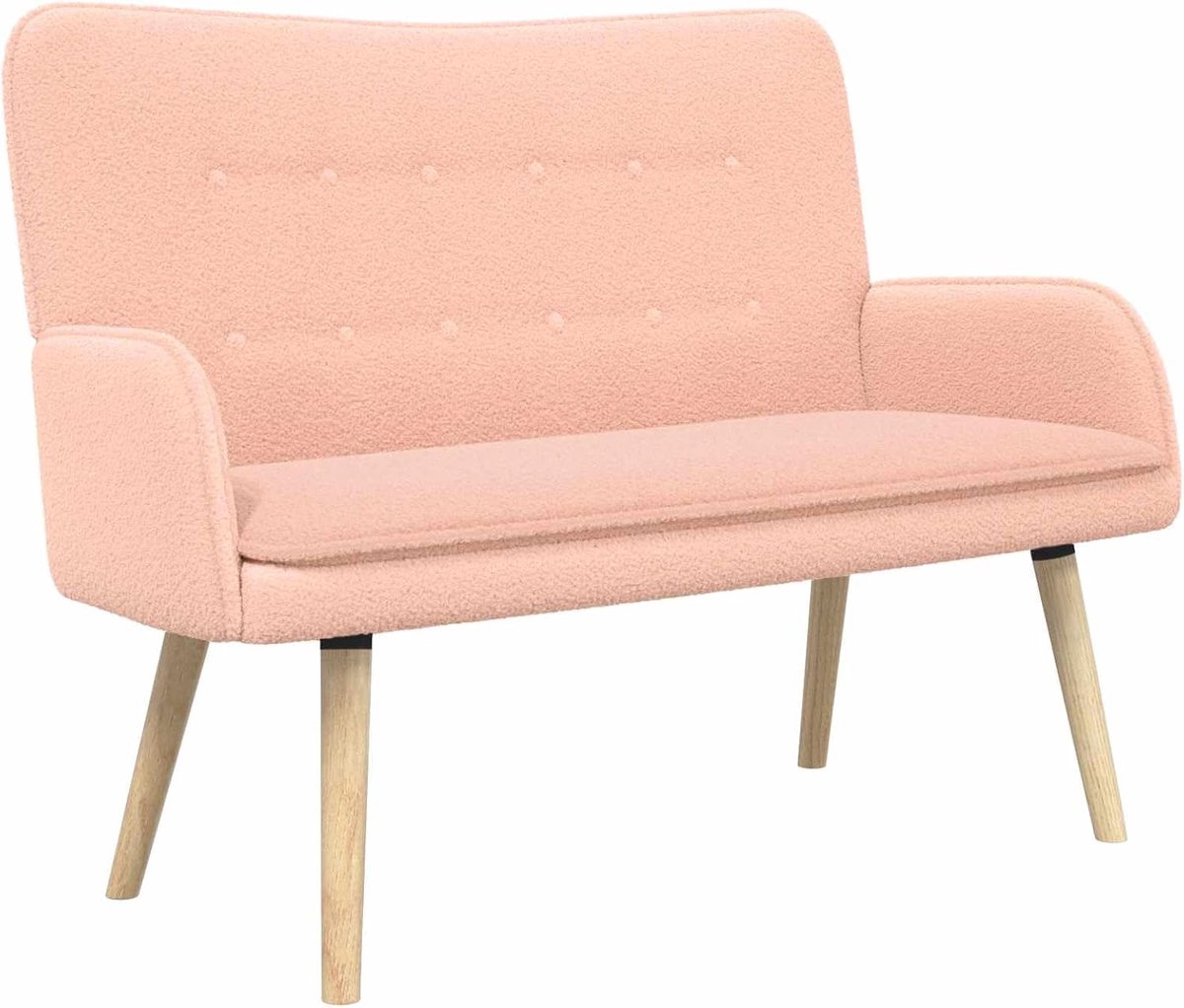 2-zitsbank, roze, 115 x 61 x 87 cm
