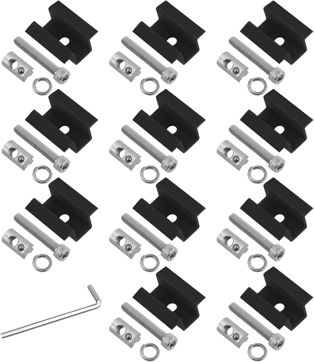 Solar panel center clamp 11 x - 40 mm - inclusief schroefset - stabiel ontwerp - eenvoudige installatie
