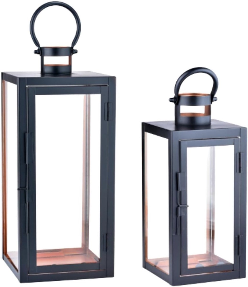 Lantaarns, decoratief, modern, Marra, zwart
